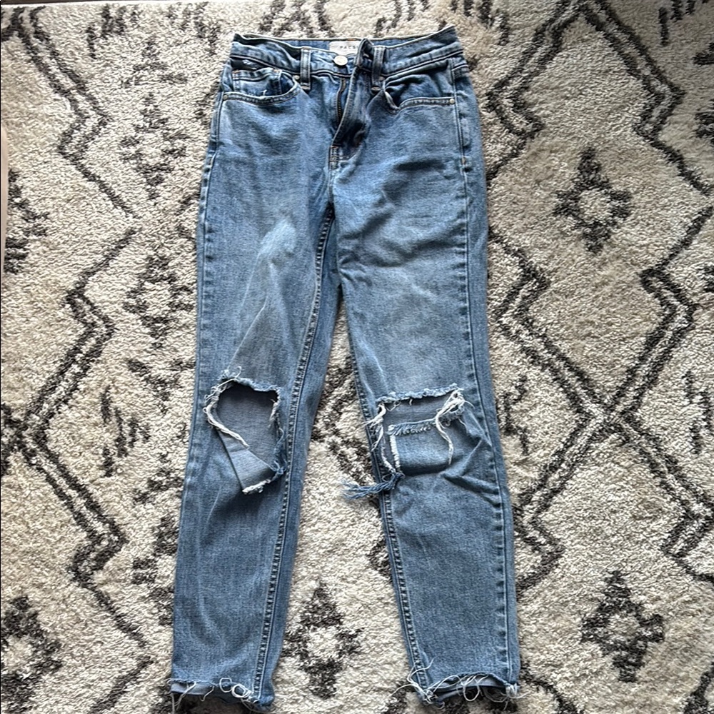 PacSun Blue Skinny Jeans with Distressed Details